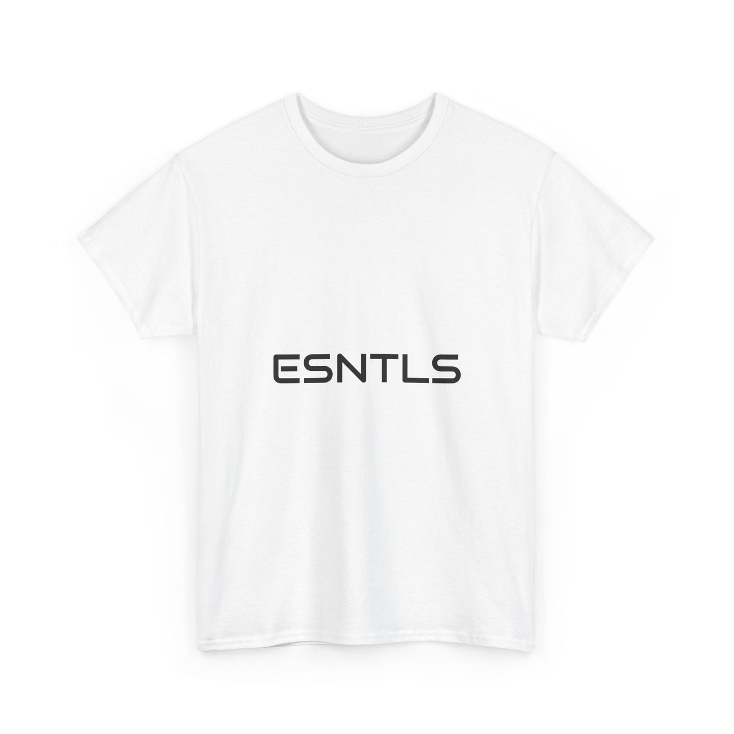 ESNTLS Minimal Logo Tee — Essential Casual White T-Shirt