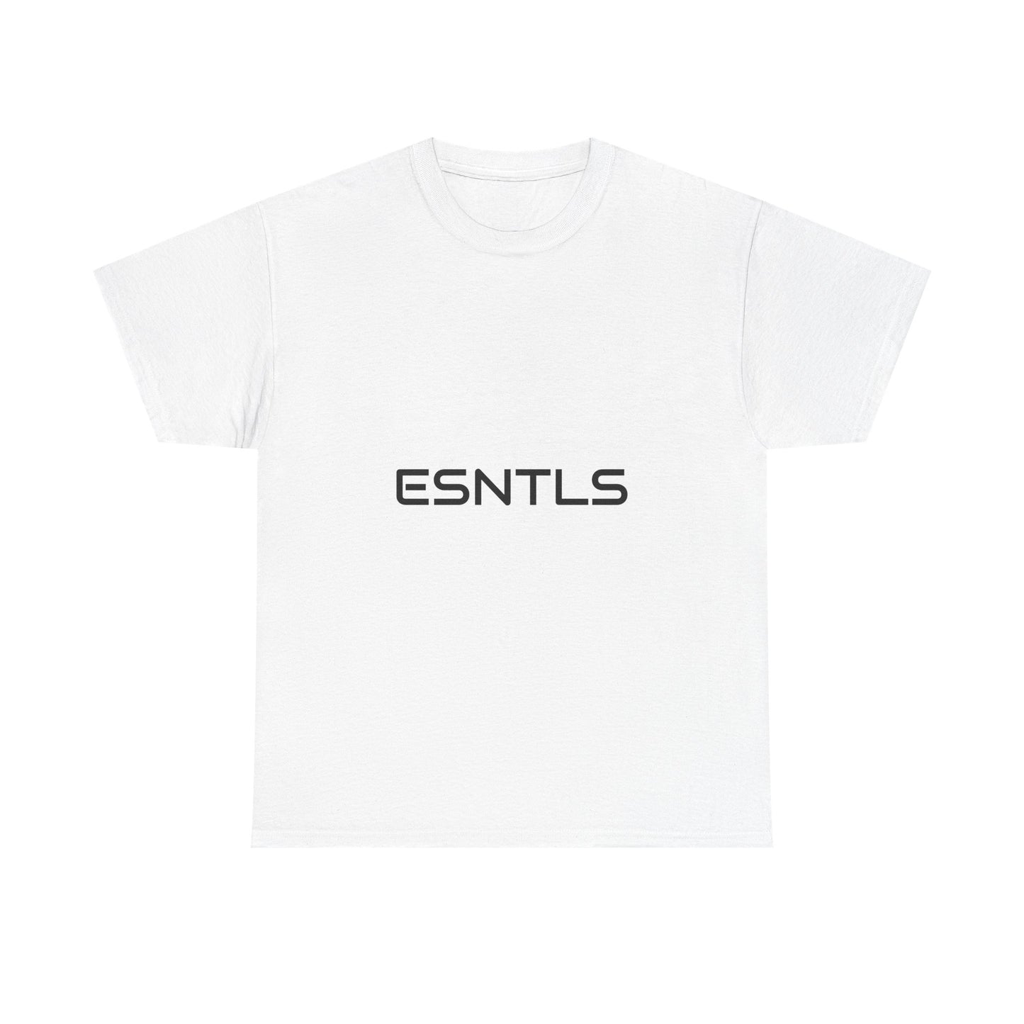 ESNTLS Minimal Logo Tee — Essential Casual White T-Shirt