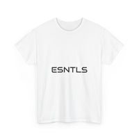 ESNTLS Minimal Logo Tee — Essential Casual White T-Shirt