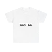 ESNTLS Minimal Logo Tee — Essential Casual White T-Shirt